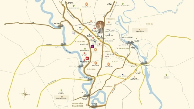 Dự án A&K Tower tọa lạc tại trung tâm phường An Phú mới